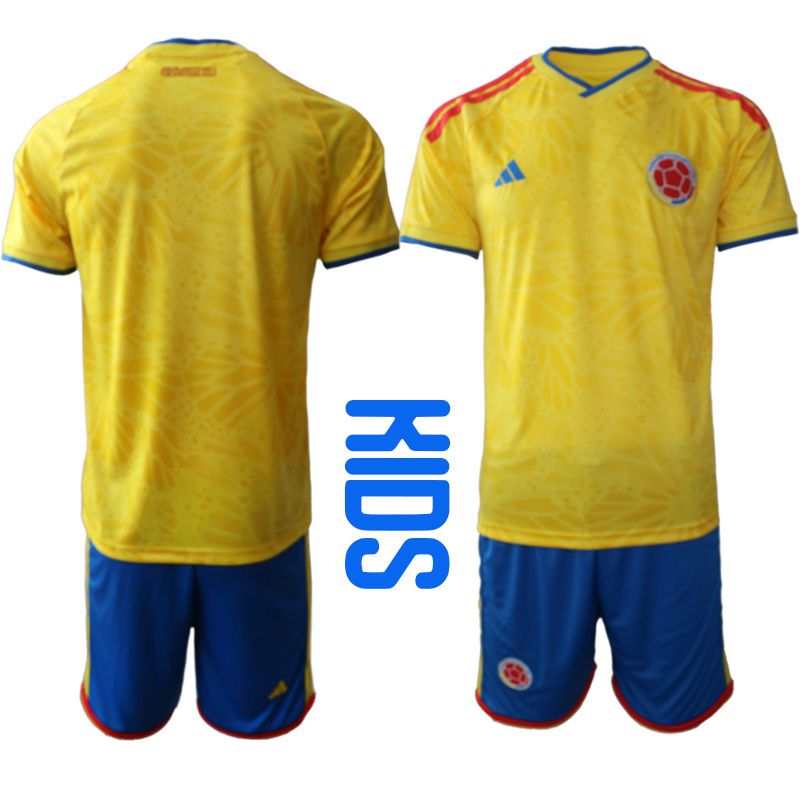 Youth 2026 World Cup National Team Colombia home yellow blank Soccer Jersey